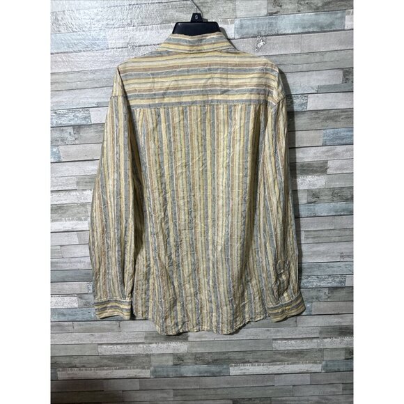 Men’s Jhane Barnes Dress Shirt Multicolored Silk Blend Size Medium - Picture 15 of 16